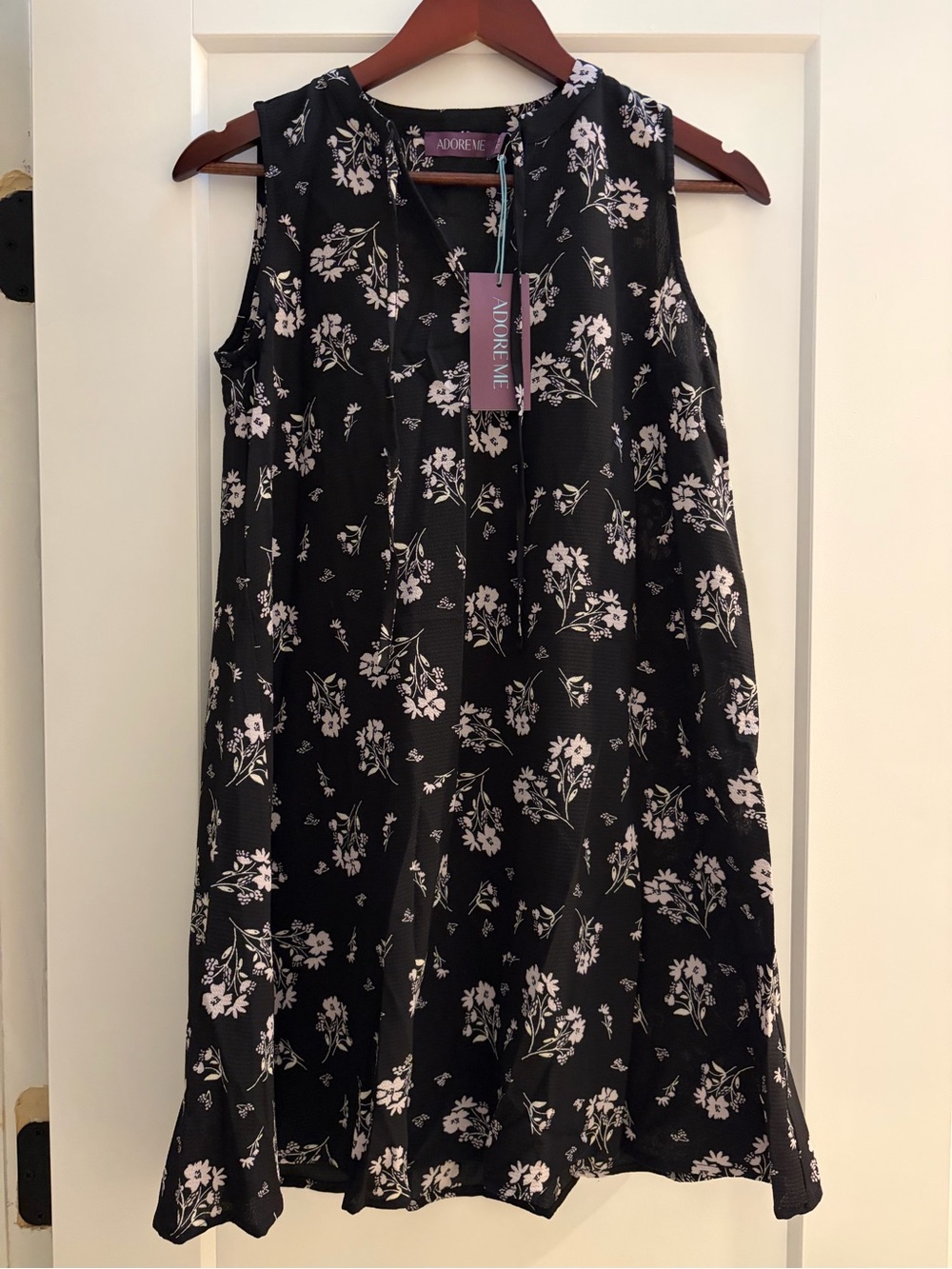 Adore Me Black Dress with Floral Print